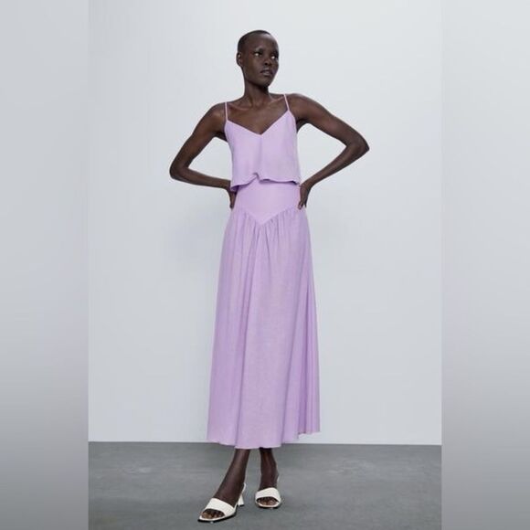 ZARA FLOWY SKIRT - Picture 5 of 8